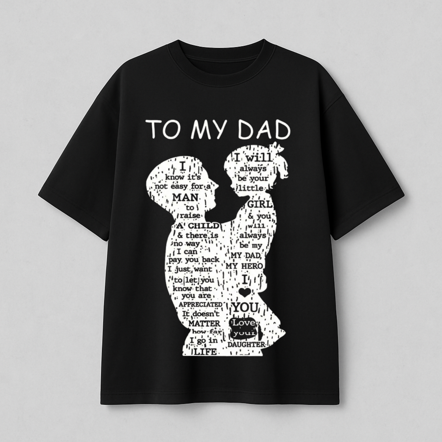 Dad & Daughter Heartfelt Oversized Classic T-Shirt