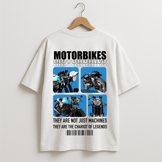 Love Accelerates Motorcycle T-Shirt - Romantic Racer Couple Bike Gift Oversized Tee