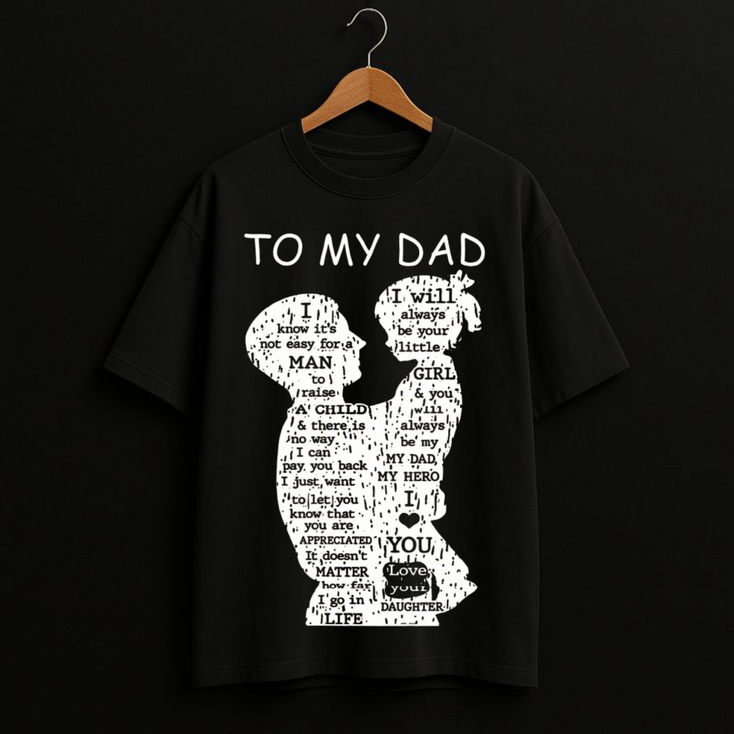 Dad & Daughter Heartfelt Oversized Classic T-Shirt