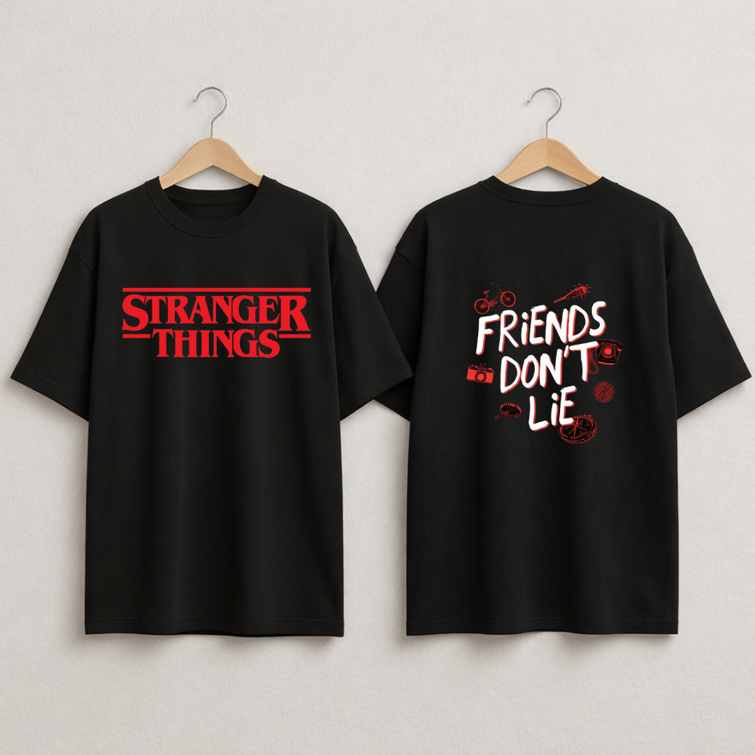 Friends Don’t Lie – Stranger Things Inspired Oversized T-Shirt