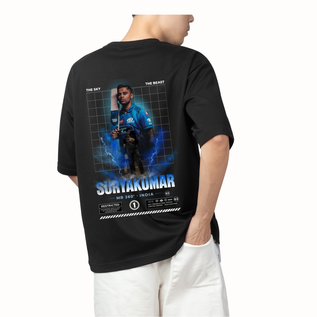MR 360 SKY Graphic Oversized T-Shirt – Suryakumar Fan Streetwear