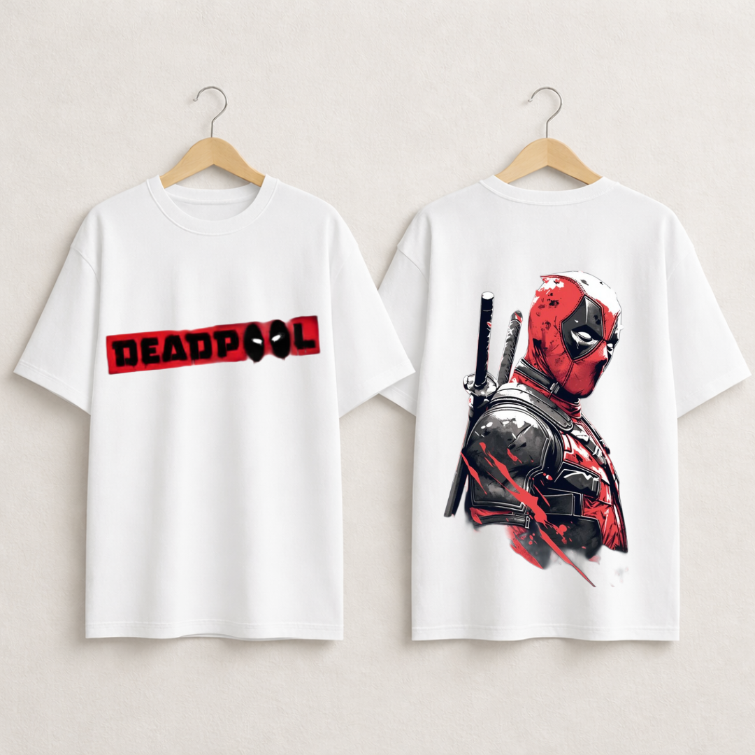 Deadpool Street Rage Oversized T-Shirt | Front Logo & Back Graphic