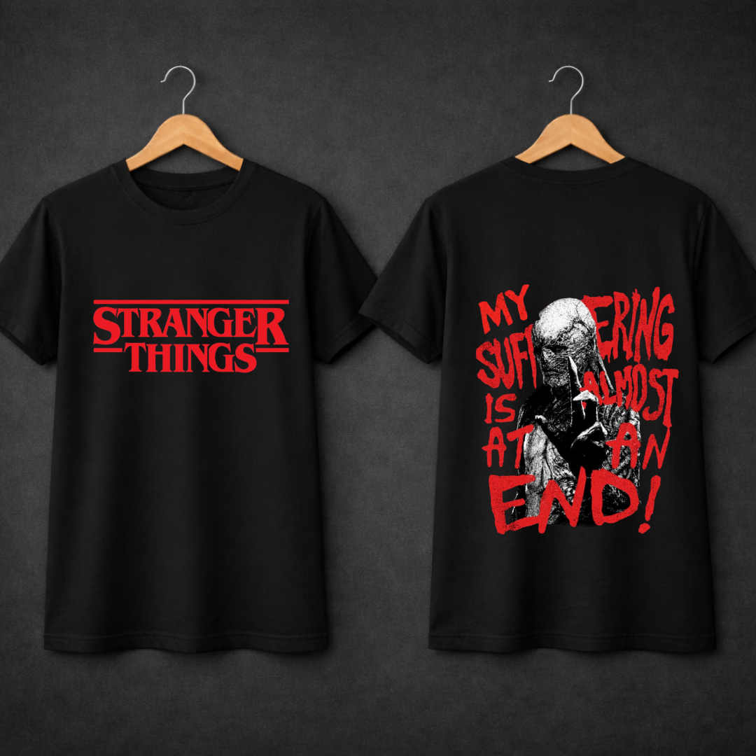 My Suffering Is Almost an End – Stranger Things Inspired Regular-Fit T-Shirt