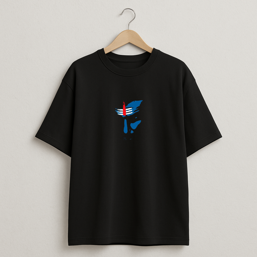 Neelkantha Mahadev Graphic Oversized T-Shirt – Trust Shiva Devotional Streetwear Design