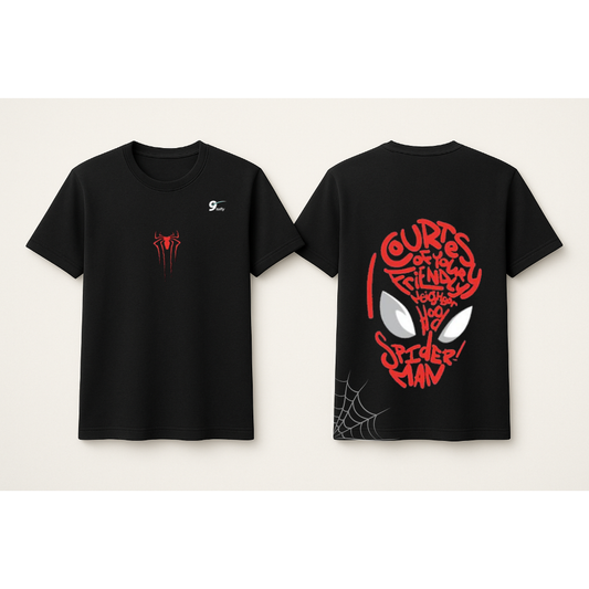 "Masked Legend" Spider-Man Graphic T-Shirt (Black) – Oversized