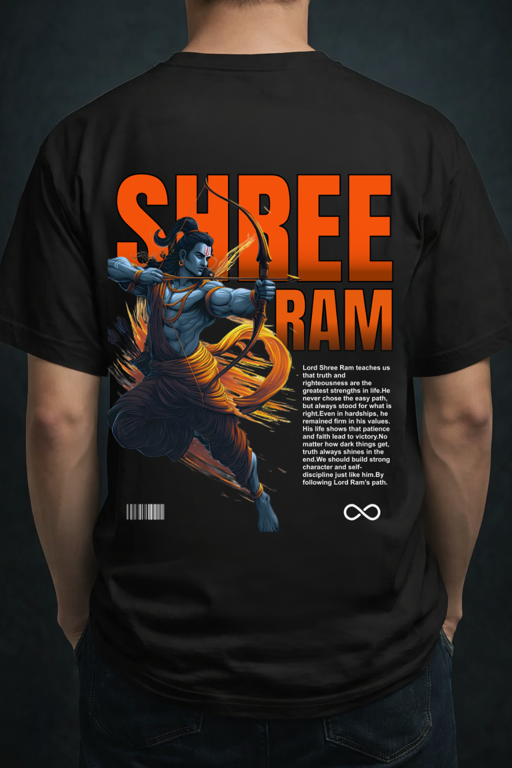 Shree Ram Power Edition Oversized T-Shirt | Ram Navami Special 🔥