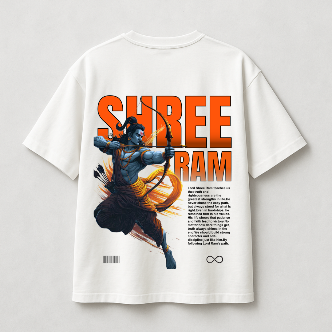 Shree Ram Power Edition Oversized T-Shirt | Ram Navami Special 🔥